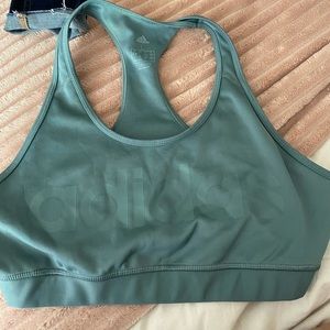 Teal Adidas sports bra